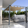 Toldo de sombra de pérgola de aluminio retráctil para exteriores para patio trasero